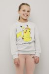 Pokemon Genser med Pikachu print gråmelert