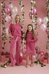 Velourkjole til barn Mari Fuksia
