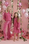 Velourkjole til barn Mari Fuksia