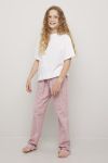 Pyjamasbukse i flanell rutet Rosa