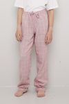 Pyjamasbukse i flanell rutet Rosa