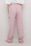 Pyjamasbukse i flanell rutet Rosa