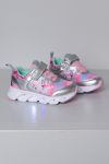Sneaker med lys Elektra Sølv-rosa