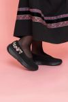 Sneaker comfort ballerina bunadsko Sigrid Sort