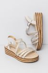 Sandal Mira komfort Krem-sølv