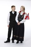 Beauty Step Astrid bunadsko med spenne til dame svart