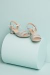 Beauty Step glitter sandal med hæl sølv