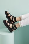Luciana platåsandal sort