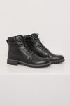 Dresset snøreboots Georg Sort