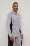Ulltrøye med half-zip Gråmelert-marine