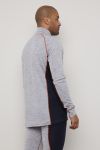 Ulltrøye med half-zip Gråmelert-marine
