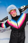 Skidress med hette Val di Fiemme Sort