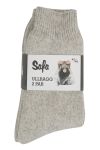 Safa ullfrottesokk 2pk gråmelert