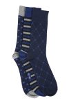 Basic Serge strømper i gaveeske 3pk marine