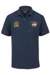 Vinson Polo Club Pique T-skjorte med krage og print blå