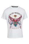 Denim & Casual Iron t-skjorte med tøft print hvit