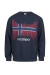 Denim & Casual collegegenser med det norske flagg marine