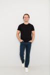 David Casual T-shirt 2 pk rund hals Sort