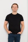 David Casual T-shirt 2 pk rund hals Sort