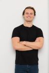 David Casual T-shirt 2 pk rund hals Sort