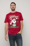 Crazy Christmas t-shirt rød.