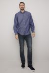 Basic Alexander langermet skjorte , regular fit jeansblå.
