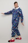 Crazy Christmas Snowflake jumpsuit blå.