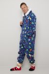 Crazy Christmas Snowflake jumpsuit blå.