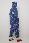 Crazy Christmas Snowflake jumpsuit blå.