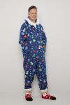 Crazy Christmas Snowflake jumpsuit blå.