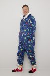 Crazy Christmas Snowflake jumpsuit blå.