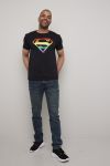T-skjorte Superman rainbow Sort