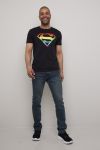 T-skjorte Superman rainbow Sort