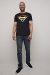 T-skjorte Superman rainbow Sort