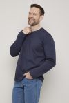 Langermet T-skjorte Monaco Lyseblåmelert..