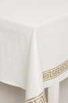 Voksduk Damask med bord Hvit-gull