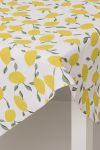 Limone bordduk 90x90 Hvit-gul