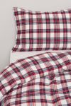 Sengesett flanell Hygge 140x200 Rødrutet