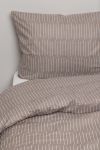 Sengesett Glatt Striper 140x220 Beige