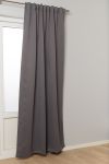 Gardin 130x220cm Blackout Mørk grå