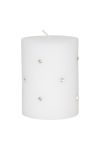 Living Flame Kubbelys med diamanter 10cm hvit hvit