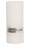 Living Flame Kubbelys 14cm hvit hvit