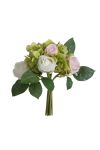 Rosebukett mix 20cm hvit og rosa