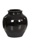 Henna vase håndlaget terracotta sort