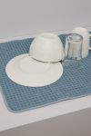 Vaffel microfiber oppvaskmatte mellomblå