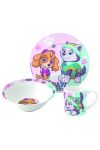 Paw Patrol 3-delt keramikksett rosa rosa/grønn