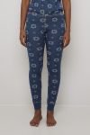 Longs i ull/bomull Snøstjerne Blå