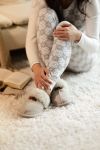 Longs i ull/bomull Snøstjerne Offwhite