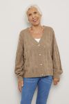Cardigan Louise  Mørk beige