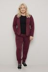 Ribbestrikket t-skjorte Poppy Burgunder